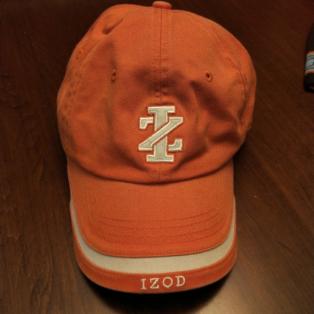 IZOD Adjustable Strapback Orange/Cream Baseball/Golf Cap